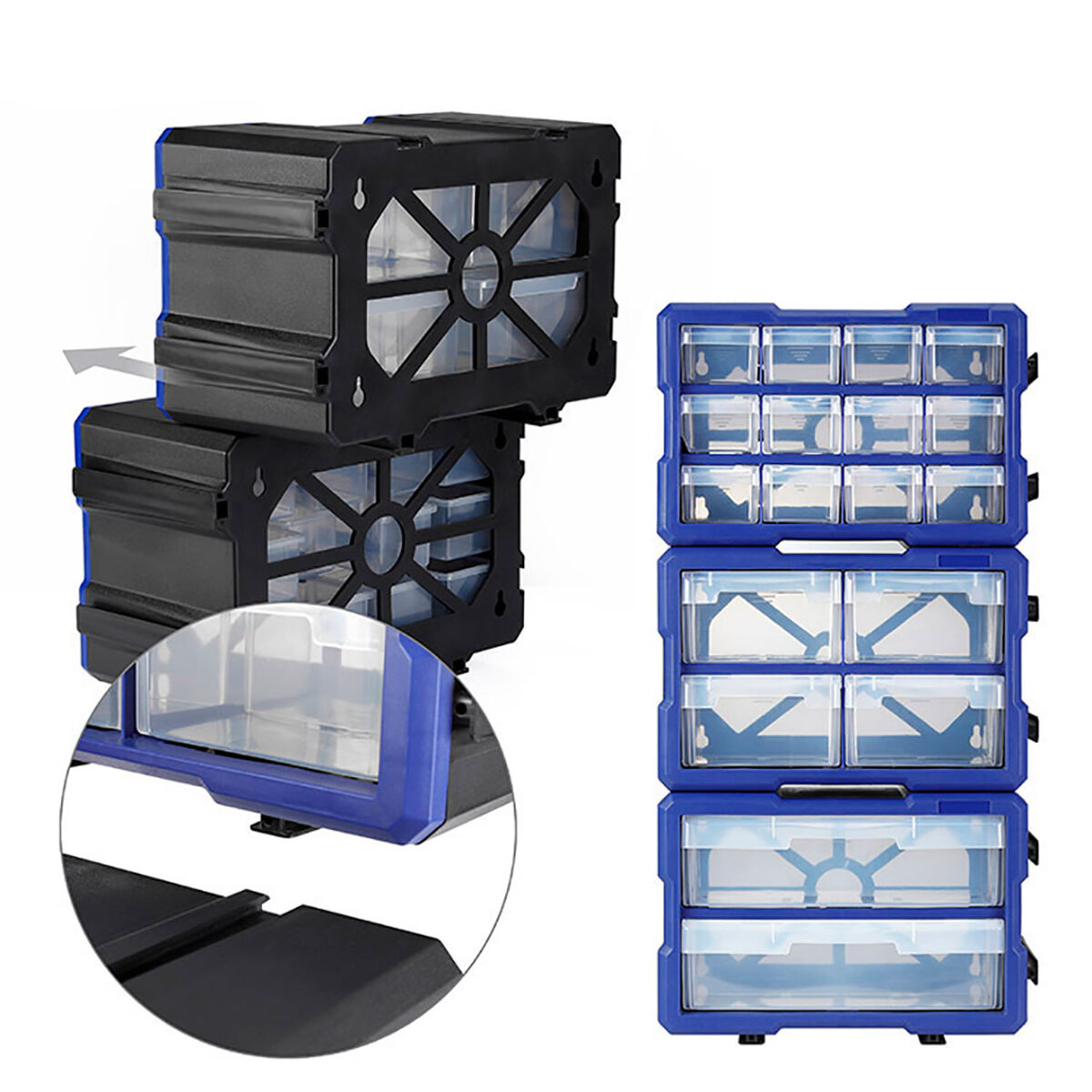 Tool drawer unit Workpro Blue 4 drawers Stackable